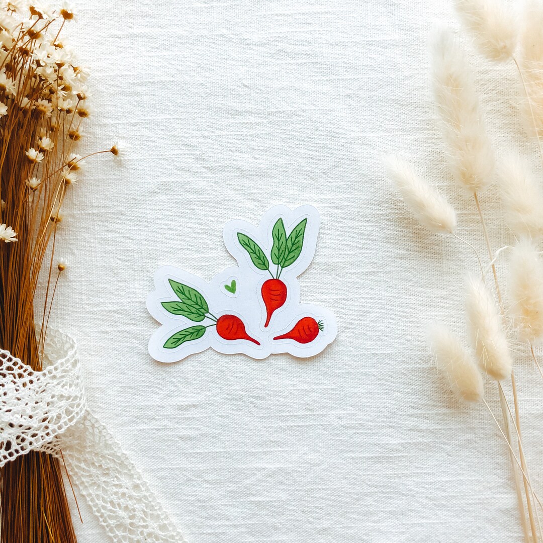 Die-cut Sticker radish Aesthetic Stickers, Bullet Journal Stickers ...