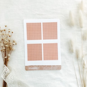 Hoja de pegatinas "notas de memoria" | Pegatinas estéticas, patrón de cuadrícula, pegatinas de Bullet Journal, pegatinas de planificador, pegatinas de álbum de recortes, bujo