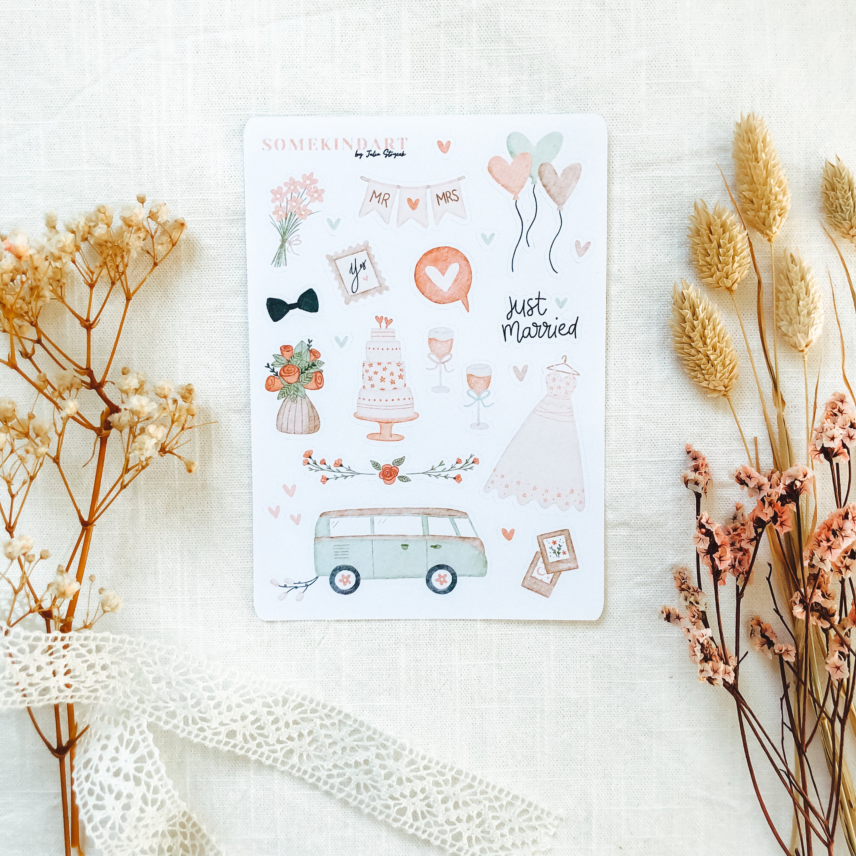 Produktbild von Sticker Hochzeit Gästebuch BIROYAL Hochzeitssticker-Set (200+ Motive) Für Gästebuch & Fotoalbum Scrapbook Zubehör