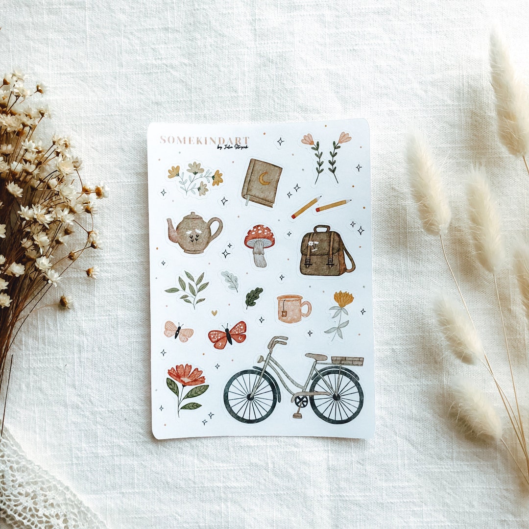 Sticker Sheet happy Spring Aesthetic Stickers, Bullet Journal Stickers