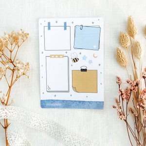Sticker Sheet "sticky notes spring" | Journal Stickers, Bullet Journal Stickers, Planer Stickers, Scrapbook Stickers, Notizzettel