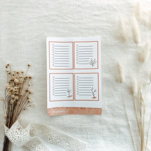 Sticker Sheet "aesthetic memos" | Aesthetic Stickers, memo notes, Bullet Journal Stickers, Planner Stickers, Scrapbook Stickers, flowers