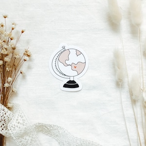 Adesivo fustellato "globo" | Adesivi estetici, Bullet Journal, Adesivi per planner, Album di ritagli, Junk Journal, Diario di viaggio, Adesivi fustellati