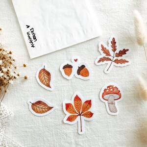 Die-Cut Sticker Bundle "Autumn Leaves" | Aesthetic Stickers, Bullet Journal, Planner Stickers, Scrapbook,Junk Journal,Travel Journal, Herbst