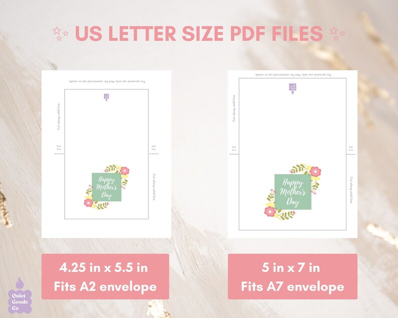 Printable Mother's Day Card - Instant Download PDF Card - Happy Mother ...
