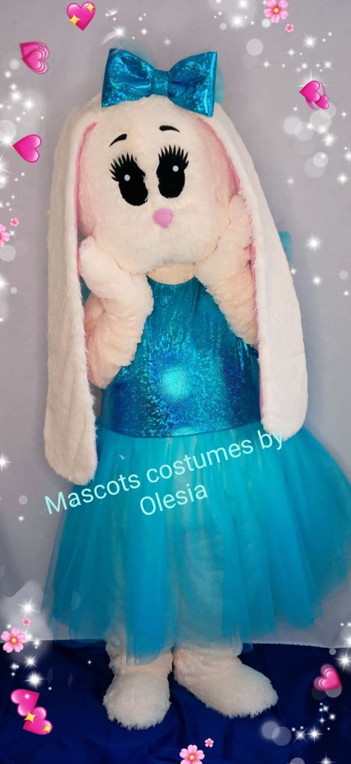 Bunny Mi Mascot Costume Custom Made. Bunny Mascots suit. Etsy