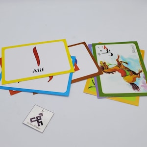 Alphabet Arabe Cartes Flash GOODWORD - 28 cartes colorées