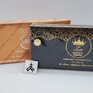 Nabeel Crown | Nabeel (Orange) Perfumed Incense Stick 50g - Free Incense Holder Included - Bakhour | Oudh | Made In UAE Nabeel بخور النبيل
