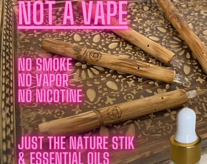 OO Stik Bamboo Essential Oil Inhaler W/ Quartz Quit SMOKING/VAPING