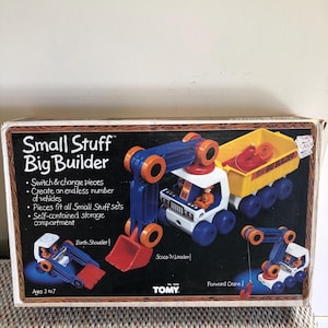 Tomy Toys 1092 Small Stuff Big Builder set. Appears to be unassembled and unused.