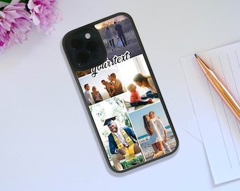 Custom Photo Collage Rubber Phone Case, Personalised Lightweight Phone Cover, Custom Photo Phone Case