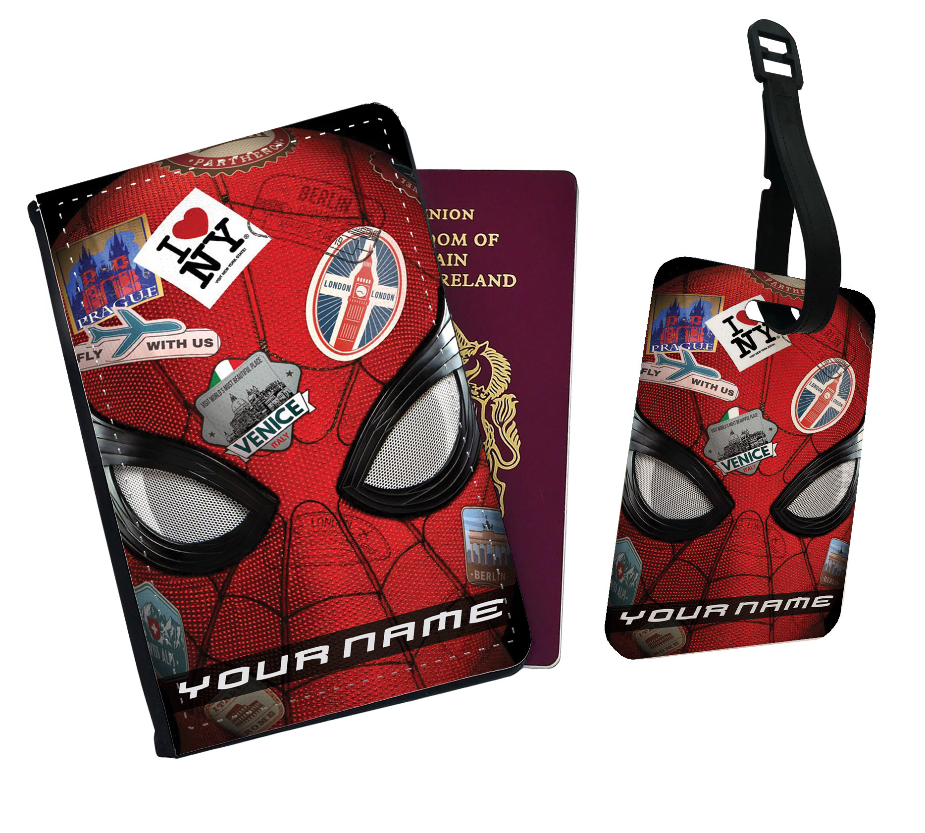 arvel Spideran Portefeuille à trois volets pour enfant, bleu et rouge