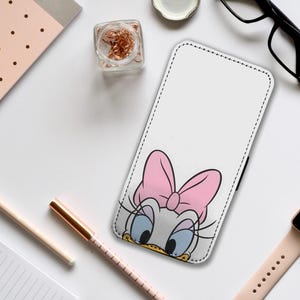 Wallet Phone Cover with Card Inserts, Custom Disney Phone Case, Cute Daisy Duck, Aren&#39;t you a lucky Duck! Add your Name!