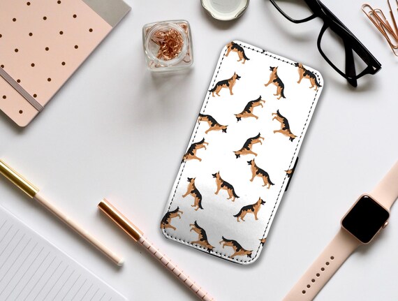 German Shepherd White Phone Case Wallet German Shepherd White Phone Case Wallet