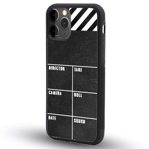 Rubber Phone Case, Personalised Snapback Phone Cover, Movie Fan Gift, Film Maker Gift, Director Clapboard - Add your Name! image 2
