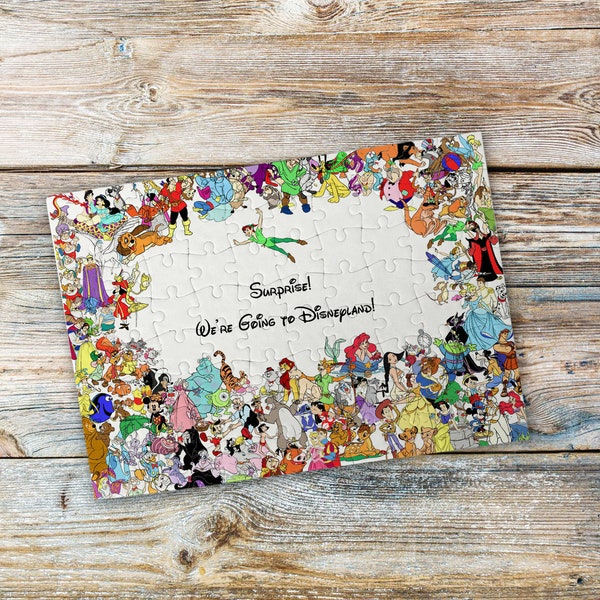Personalised Jigsaw Puzzle, Disney World, Disney Cruise, Disneyland Reveal Puzzle, Surprise Disney Gift - Available in all languages!