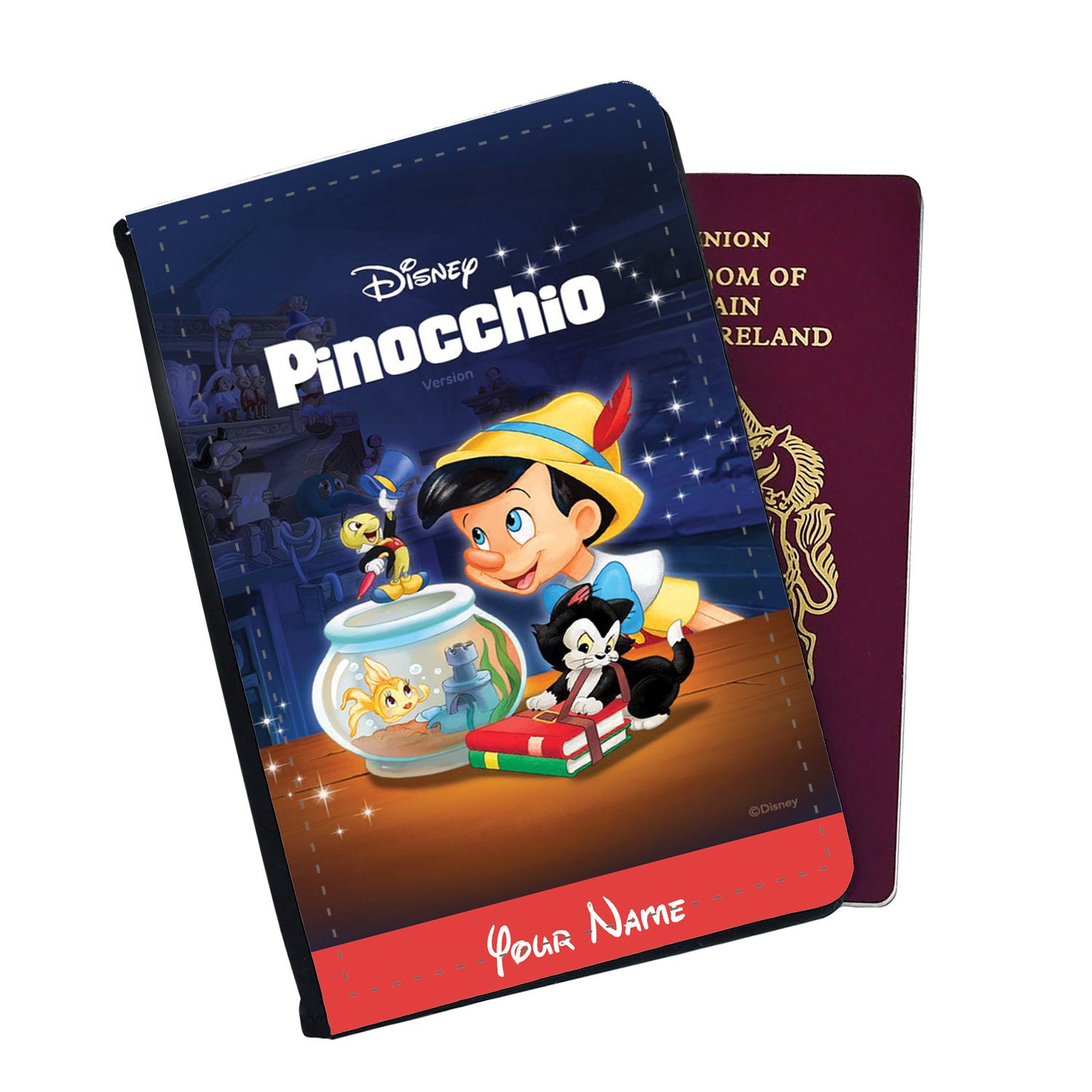 Discover Personalised Disney Pinocchio and His Friends Passport Cover