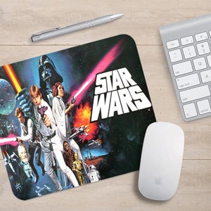 Gaming Mouse Pad, Non-slip Rubber base Mouse Mat, Waterproof Surface, Office Working, Personalised Gift, Vintage, Classic, Star Wars
