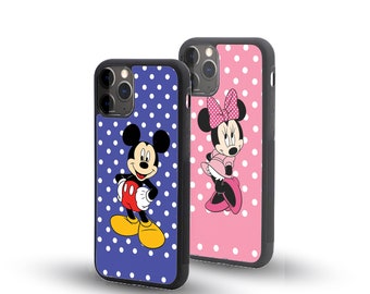 Stylish Rubber Phone Case, Snapback Phone Cover, Personalised Phone Case Gift with Name, Photo Custom Design, Minnie Mouse with your Name