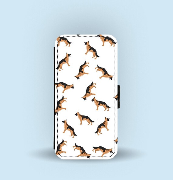 German Shepherd White Phone Case Wallet German Shepherd White Phone Case Wallet