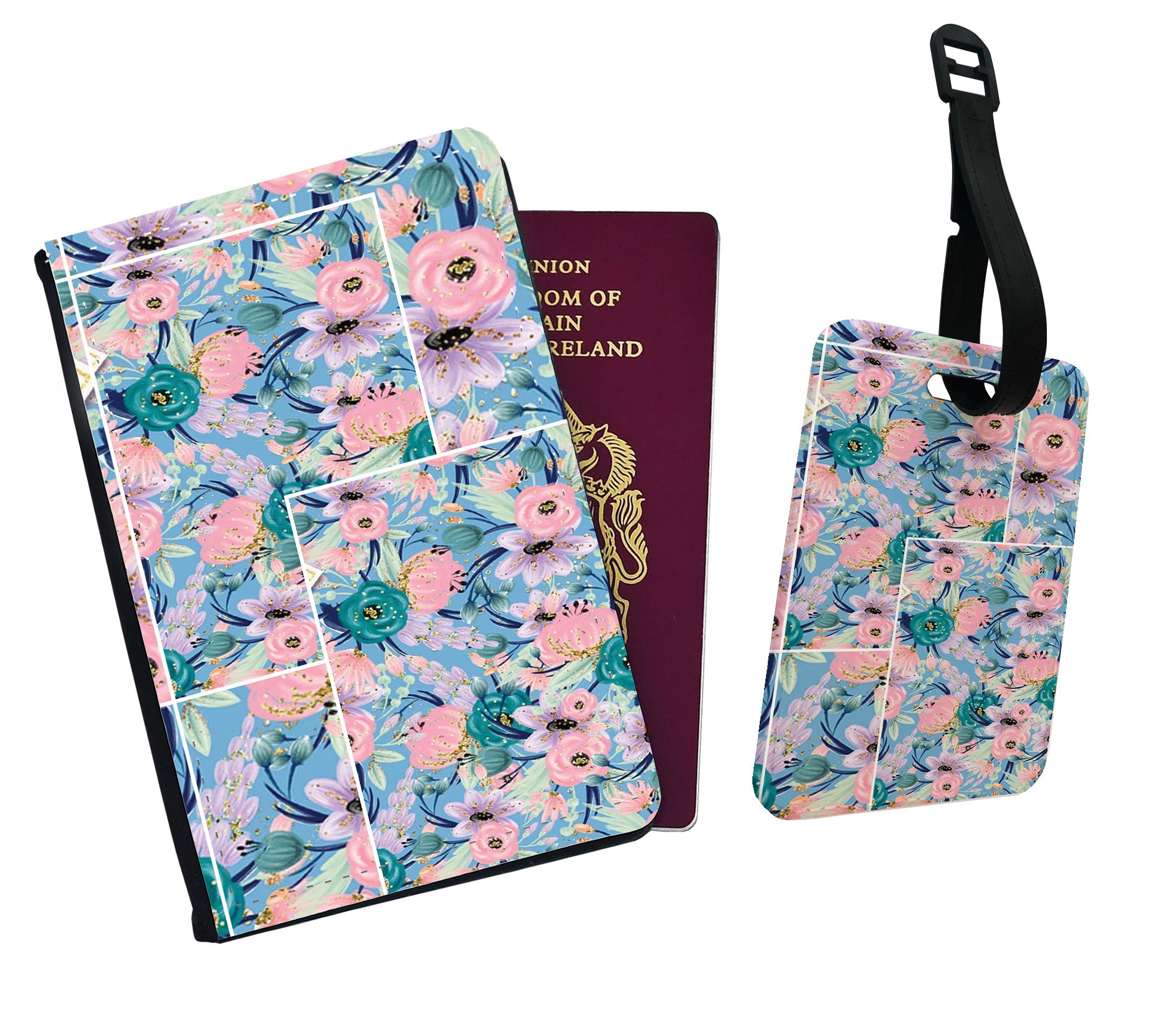 Funda de pasaporte de cuero sintético personalizada y etiqueta Etsy