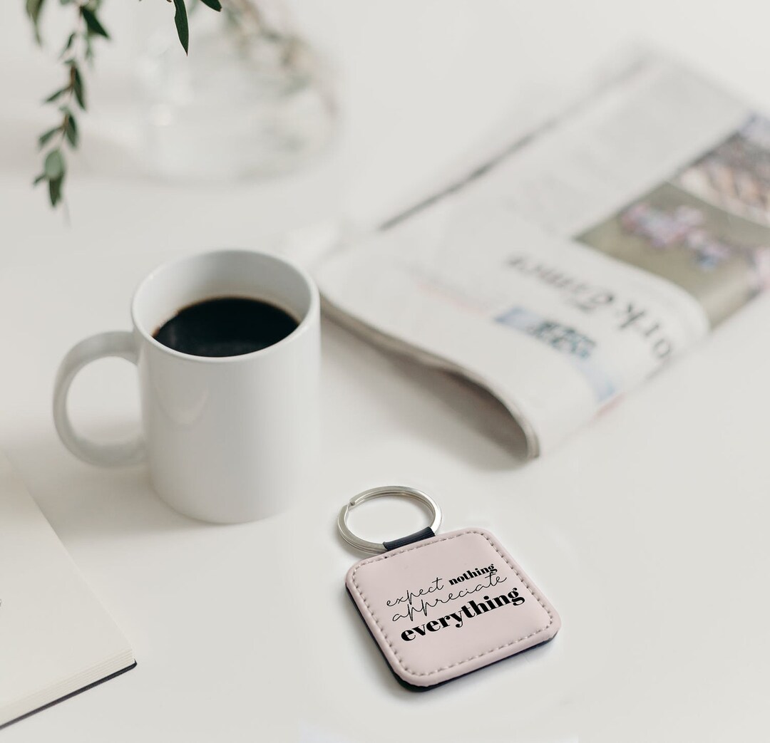 Key Ring Home Car Office Key Holder Gift Square Round Etsy