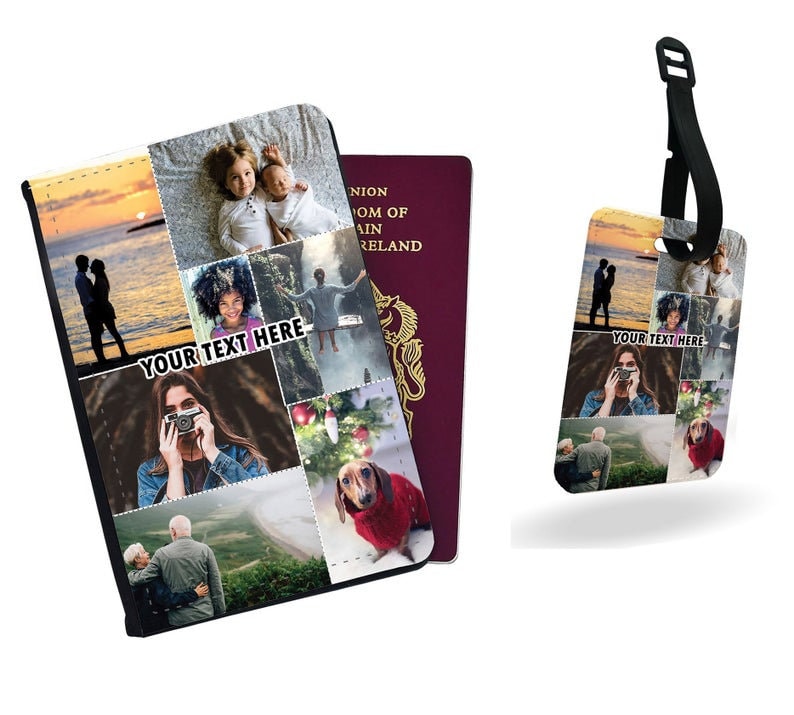 Personalised Stylish Faux Leather Passport Cover & Luggage Tag Etsy UK