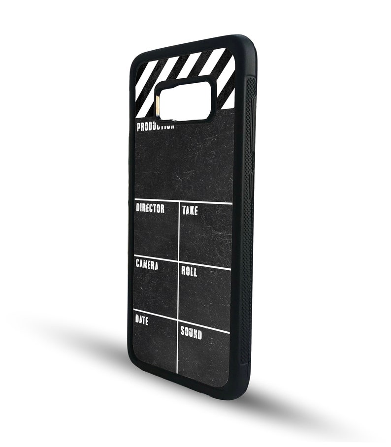 Rubber Phone Case, Personalised Snapback Phone Cover, Movie Fan Gift, Film Maker Gift, Director Clapboard - Add your Name! image 4