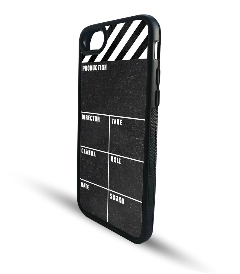 Rubber Phone Case, Personalised Snapback Phone Cover, Movie Fan Gift, Film Maker Gift, Director Clapboard - Add your Name! image 5
