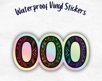 000 Synchronicity Holographic Rainbow Mandala Vinyl Waterproof Sticker