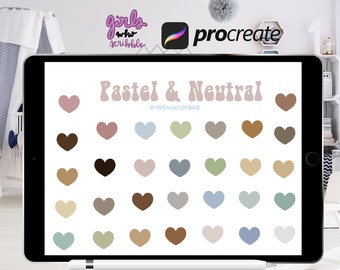 Procreate Pastell Farbpalette, Procreate Neutrale Palette, 30 Farbswatches, Procreate Palette, Procreate Color Swatches, Kinderzimmer Farben