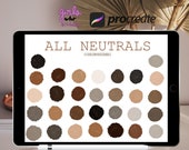 Procreate Neutrals Color Palette, Procreate Neutral Palette, 30 Color Swatches, Procreate Palette, Procreate Color Swatches, Neutral Colors