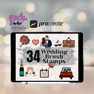 Pieczątki pędzlowe Procreate, Pieczątki pędzlowe ślubne Procreate, 34 Pieczątki pędzlowe ślubne, Pieczątki Procreate, Pieczątki pędzlowe ślubne, Pieczątki pędzlowe