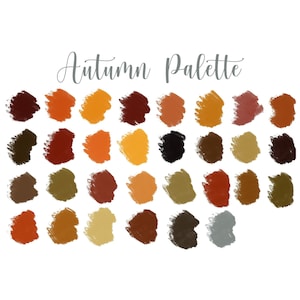 Procreate Autumn Color Palette, Procreate Fall Palette, 30 Fall Color Swatches, Procreate Palette, Procreate Color Swatches, Fall Colors image 2