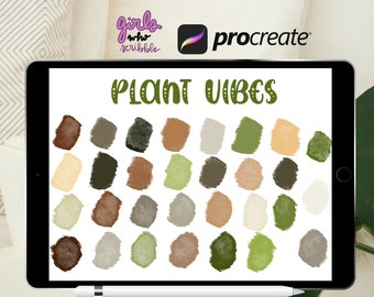 Procreate Plant Color Palette, Procreate Plant Palette, 30 Plant Color Swatches, Procreate Palette, Procreate Color Swatches, Plant Colors