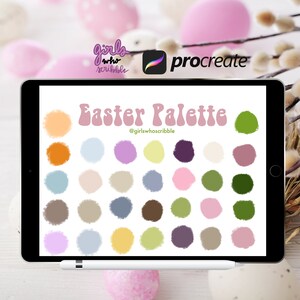 Pastel Procreate Color Palette, Procreate Pastel Palette, 30 Color Swatches, Procreate Palette, Procreate Color Swatches, Pastel Colors