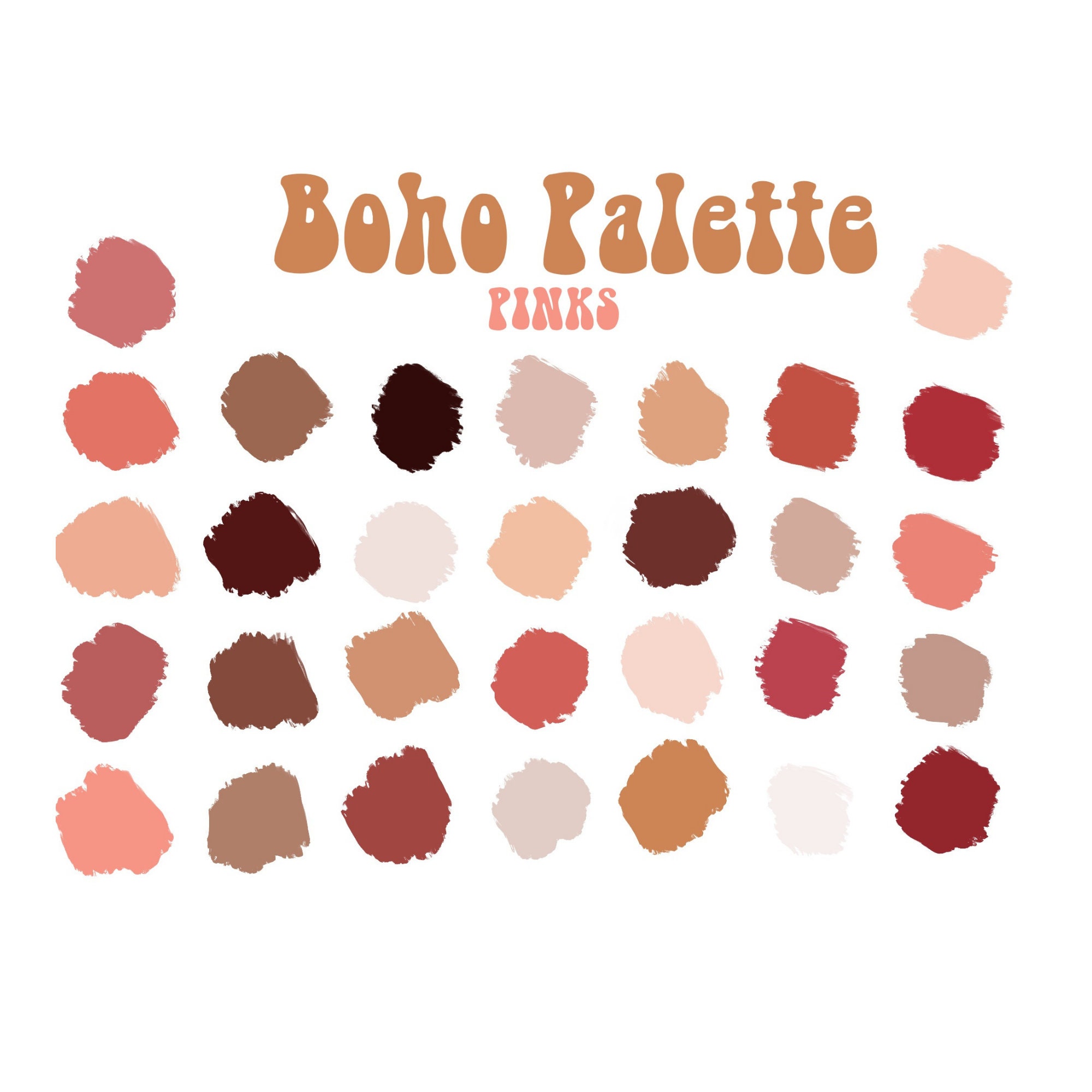 Procreate Boho Palette Procreate Boho Pink Palette 30 Boho Etsy UK