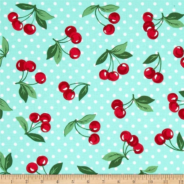 Cherry Dot Novelty Cotton Fabric by Michael Miller