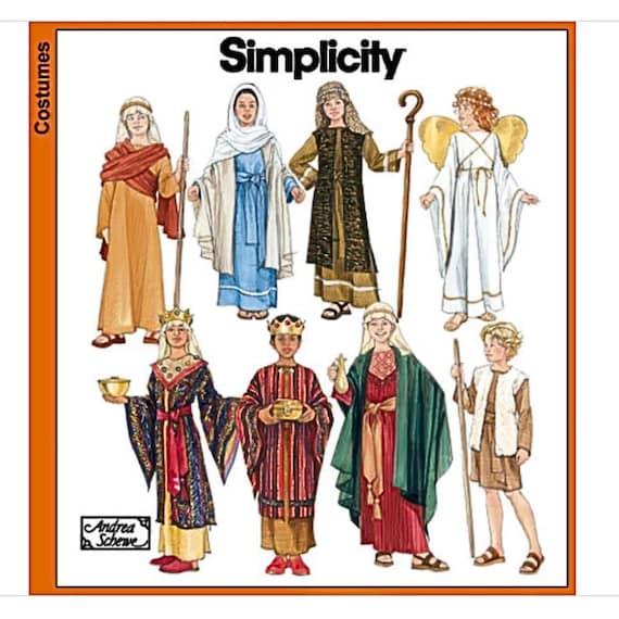 Christmas Nativity Costume Pattern for Children With Angels Wisemen Mary and Joseph and Shepherds Etsy UK