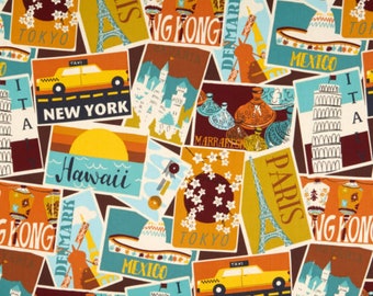 Rare Alexander Henry Wish You Were Here Retro Style