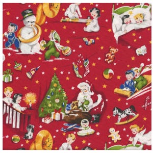 Mid Century Style My Childhood Christmas Vintage Christmas Morning Memories Fabric by Stacy West for Henry Glass Fabrics