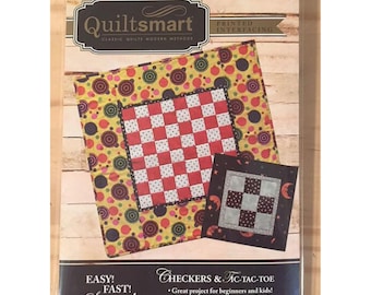 Checkers & Tic-Tac-Toe Fun Pack Fabric Travel Game Kit by QuiltSmart