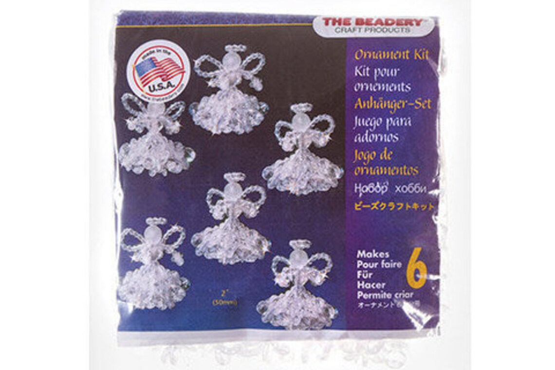 Christmas Holiday Angel Bead Kit Makes 6 Angel Ornaments Etsy