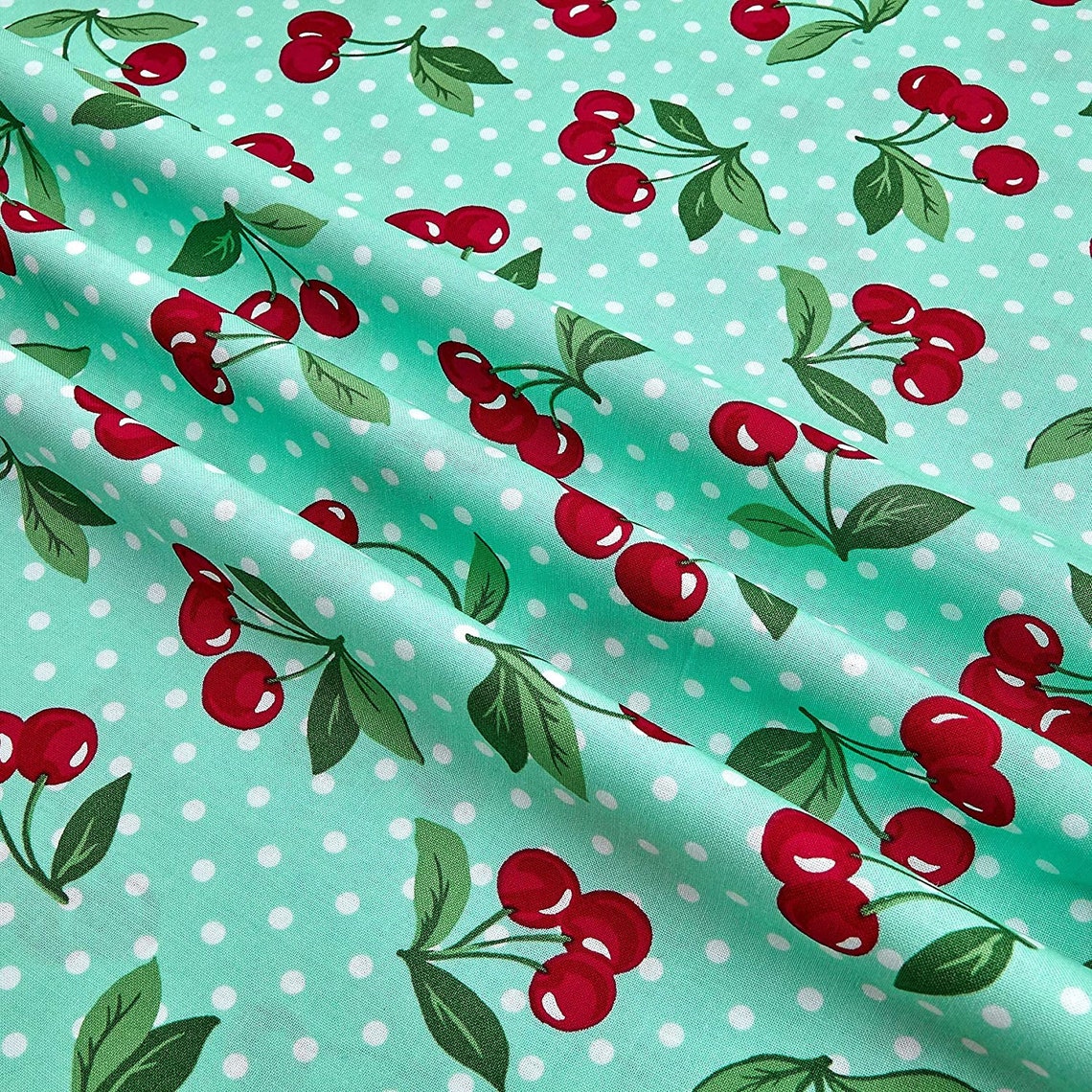 Cherry Dot Novelty Cotton Fabric by Michael Miller Etsy
