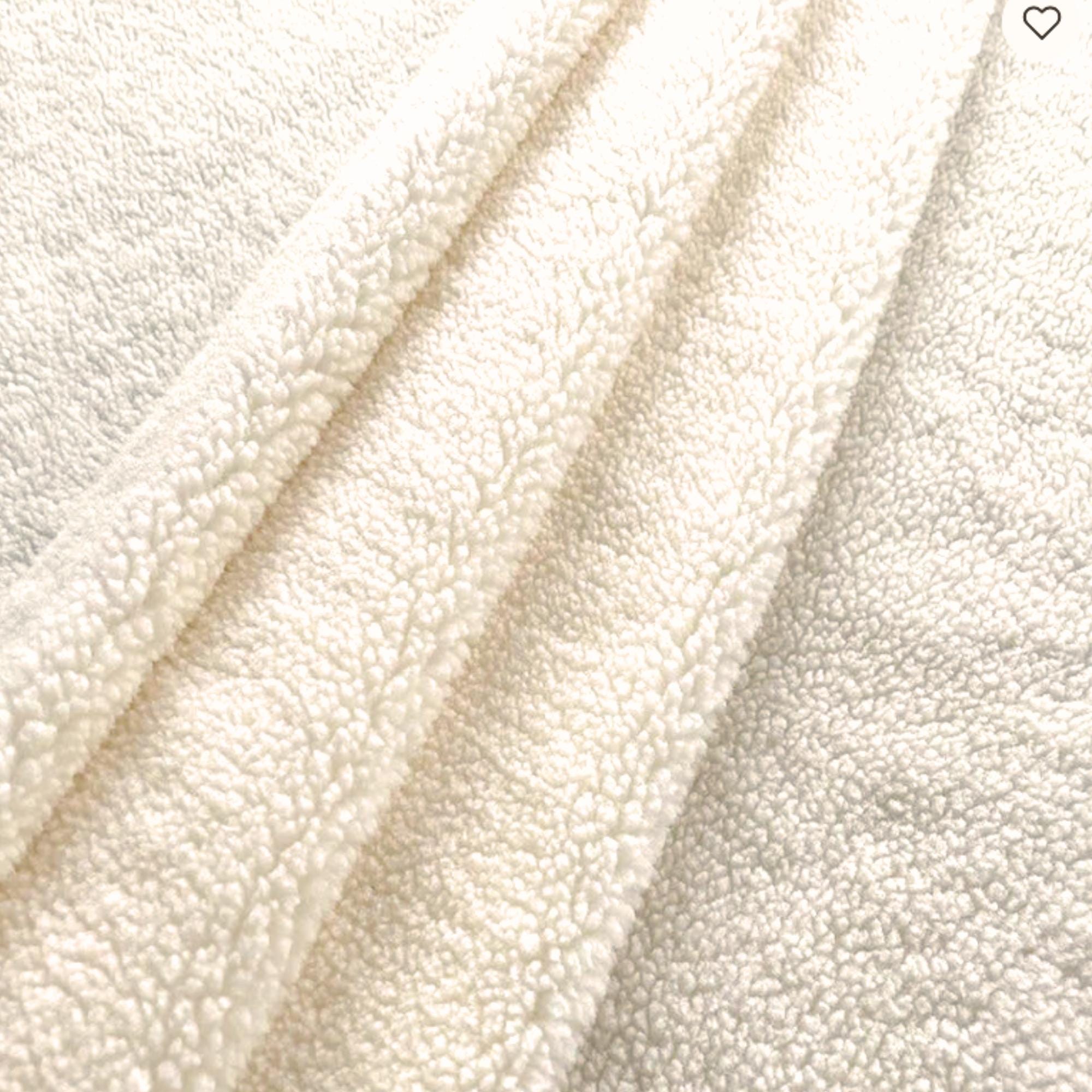 Cream Color Apparel and Craft Faux Sherpa Fabric by POP!