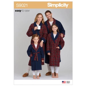 Family Robes Housecoats Pattern Easy to Sew by Simplicity