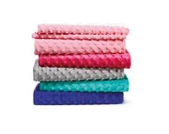 Soft & Minky Fabric Dimple Dots For Blankets Throws and Baby Items BTY