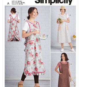 Vintage Style Wrap Around  and Smock Aprons Pattern by Simplicity/Kwik Sew