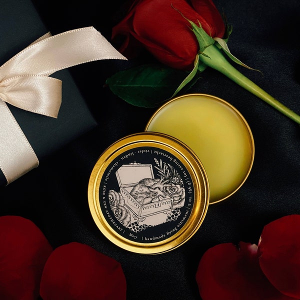 MARY Literary Witch Flying Ointment - Flying Ointment, Mary Shelley, Botanical Salve, Violet Salve, Grief Salve