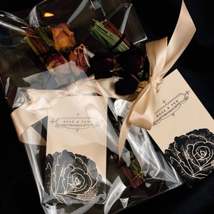 ROSE Witch&#39;s Whisk - Blackberry Smudge Bundle, Rose Smudge Bundle, Sweetgrass Smudge Bundle, Witchcraft Supplies